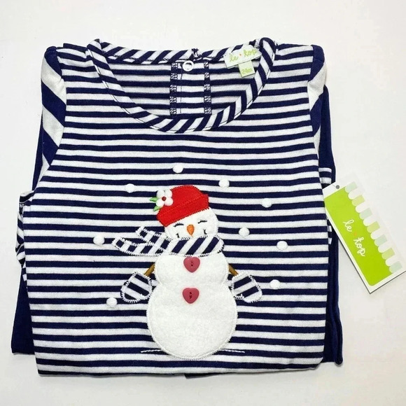 Le Top Boutique Toddler Girls Snowman Holiday Top & Pants Outfit Set Sz 24M NWT - Picture 8 of 9
